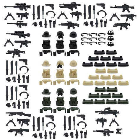 Custom Minifigures Military Army Guns Weapons Compatible w/ Lego Sets ...