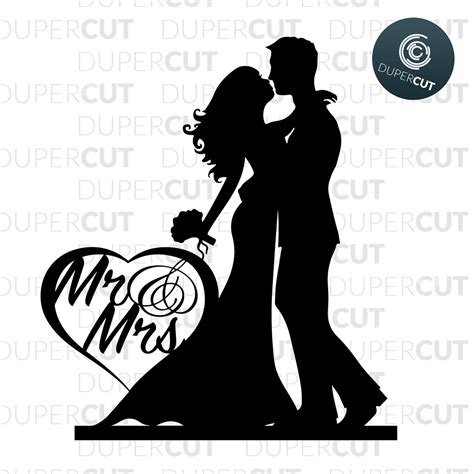 WEDDING CAKE TOPPER - SVG / PDF / DXF – DuperCut