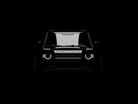 Wallpaper dark, front view, land rover defender, 2023 car desktop ...