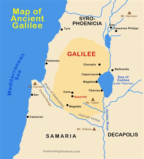 Map Of Nazareth In Biblical Times