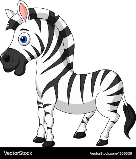 Cute zebra cartoon Royalty Free Vector Image - VectorStock