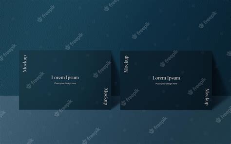 Premium PSD | Elegant blue business card psd mockup