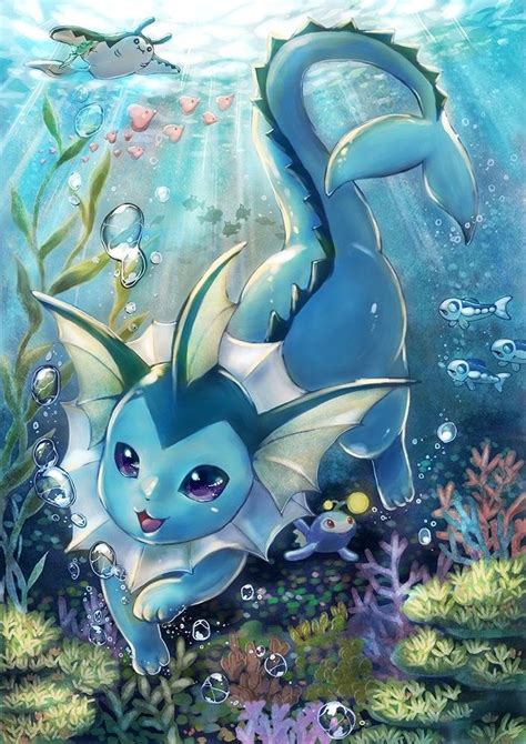 Vaporeon | Cool pokemon wallpapers, Pokemon eeveelutions, Cute pokemon ...