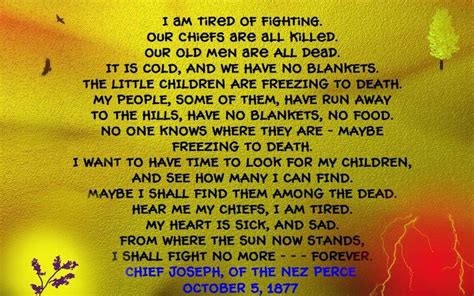 Chief Joseph Surrender Speech by barnburner1946 on deviantART | Chief ...