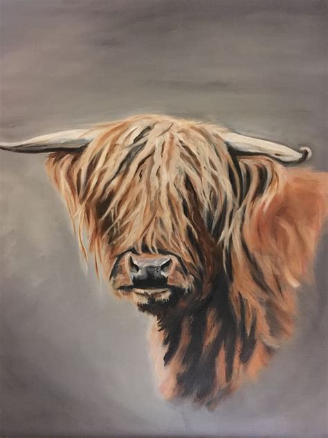 Highland Cow Original Oil Painting - Etsy