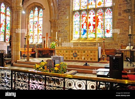 Interior of St Mary's Priory,Lancaster,UK Stock Photo - Alamy