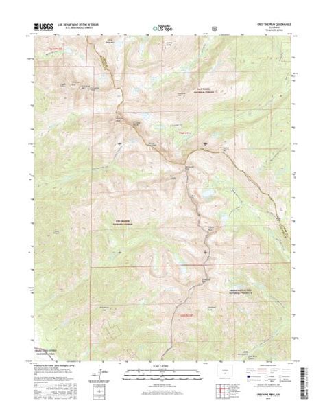 MyTopo Crestone Peak, Colorado USGS Quad Topo Map