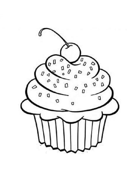 Cupcake Template To Color