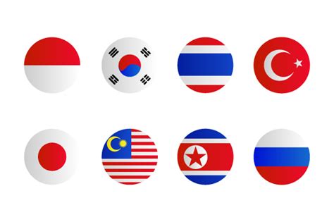 Set of National Flag Collection Design Graphic by Muhammad Rizky ...