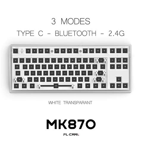 FL·ESPORTS MK870 Wireless Mechanical Keyboard Kit, 54% OFF