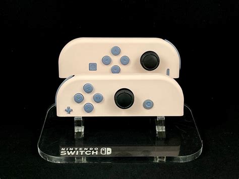 Custom Pastel Pink Joycons with grey buttons — Your Custom Joycons