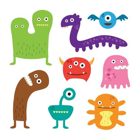 Funny monsters collections 566391 Vector Art at Vecteezy