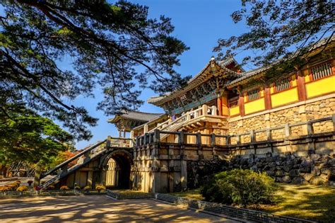 Premium Photo | Bulguksa temple in autumn