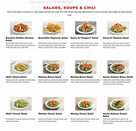 Online Menu of Chili's Restaurant, Inverness, Florida, 34450 - Zmenu