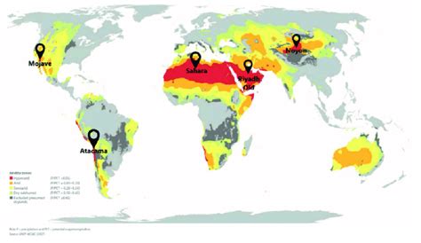 Selected reference regions with extremely arid climates [47 ...