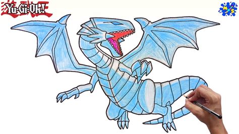 How to Draw Blue Eyes White Dragon || Easy Step by Step || Yugioh - YouTube