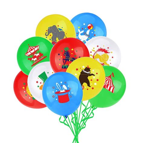 10pcs Carnival Circus Animals Balloons 12 Inch Lat... – Grandado