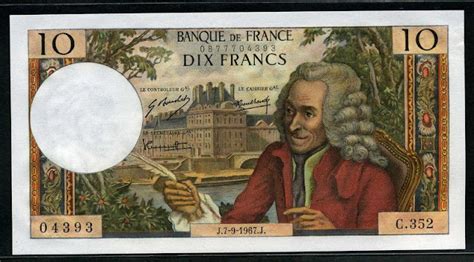 France banknotes 10 Francs bank note 1967 Voltaire|World Banknotes ...