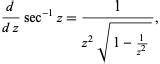 Inverse Secant -- from Wolfram MathWorld