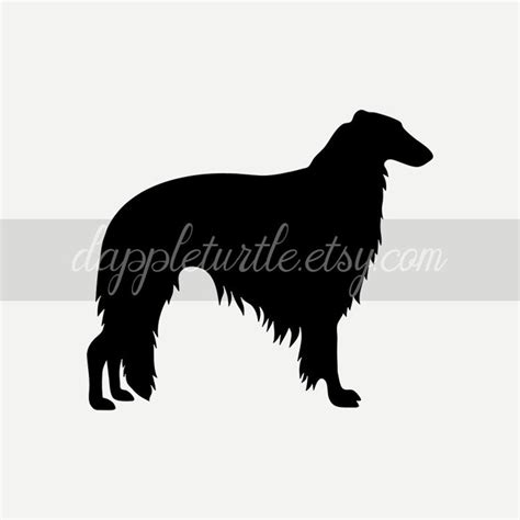 Borzoi silhouette: instant download PNG and SVG files | Etsy