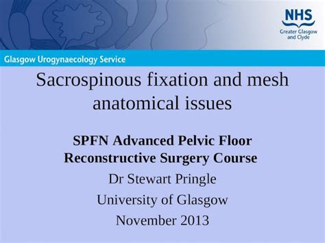 (PPT) Sacrospinous fixation and mesh anatomical issues SPFN Advanced ...