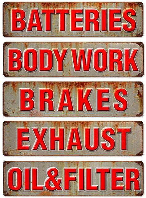 Vintage Mechanic Service Station Metal Sign Garage Body Shop Club Barn ...