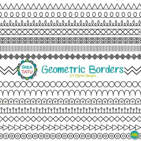 Black And White Geometric Border