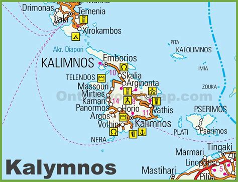 Kalymnos road map