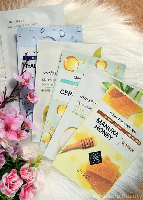 Review: Asian Sheet Masks - Innisfree, Etude House, Missha, My Beauty ...