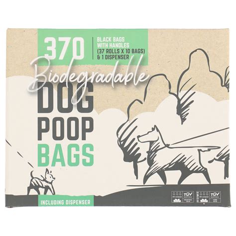 Biodegradable Dog Poop Bags, 370 Bags & 1 Dispenser | Cos...