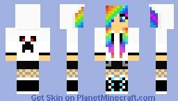 Rainbow Girl Minecraft Skin