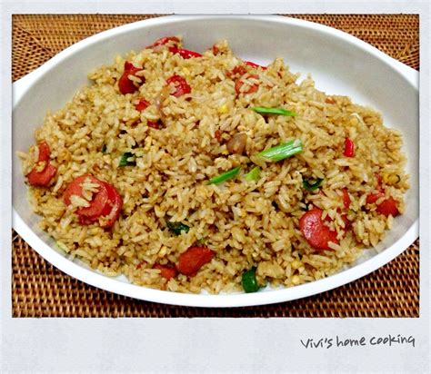 Nasi Goreng Sosis ala Vivi. East meet West fried rice my style. Yes it ...