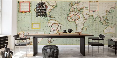 Antique World Map 9 Wallpaper | Decorate Your Home with Happywall