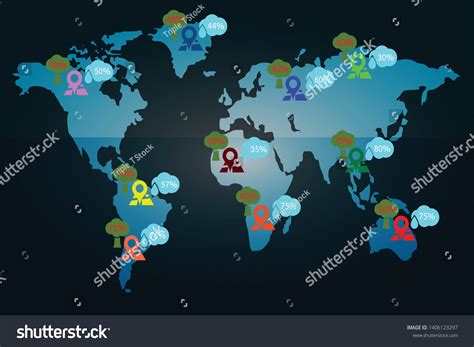 Illustration of showing world map data - Royalty Free Stock Vector ...