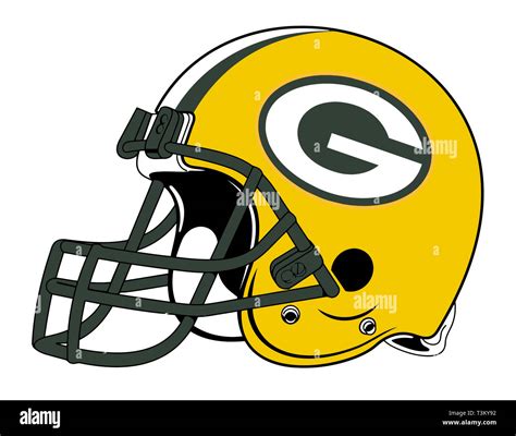 green bay packers helmet team sport equipment illustration Stock Photo ...