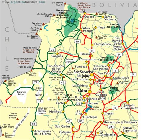 Mapas de Jujuy - Argentina