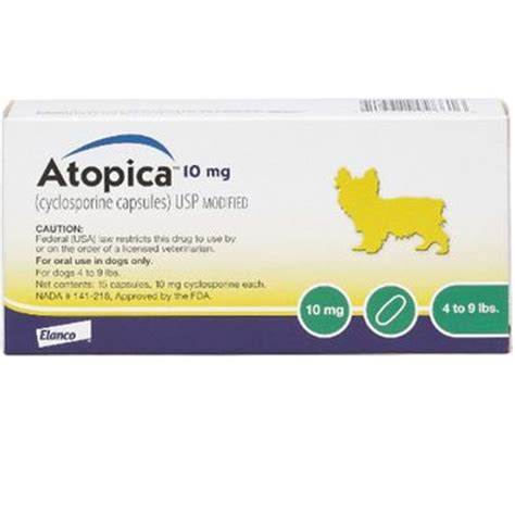 Atopica - 10mg Atopica Capsules for Dogs - Atopica for Atopic ...