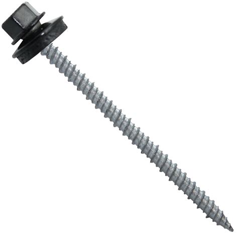 #10 Metal ROOFING SCREWS: (250) Screws x 3" BLACK Hex Head Sheet Metal ...