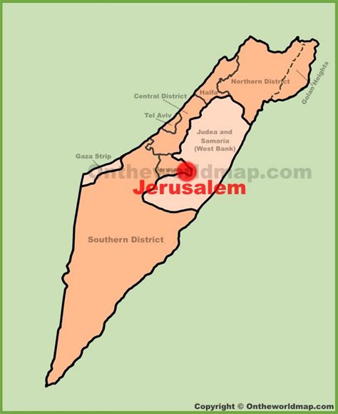 Jerusalem location on the Israel Map - Ontheworldmap.com