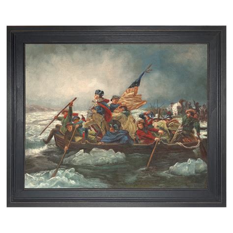 George Washington Crossing Delaware Framed Oil Painting Print on Canvas ...