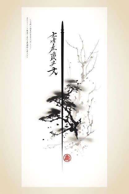 Premium Photo | Design of Zen Calligraphy Frame Incorporating a Zen ...