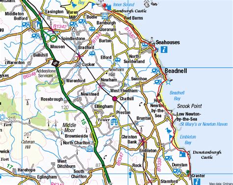 Bamburgh Castle Map