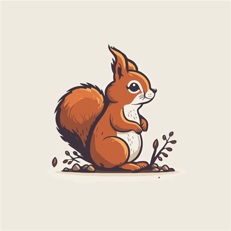 squirrel cartoon logo mascot icon animal character illustration ...