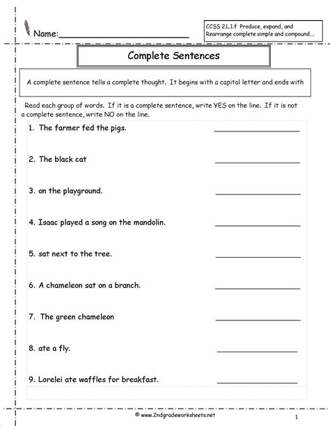 2ndgradeworksheets | Complex sentences worksheets, Types of sentences ...