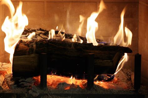 Logs Burning In Fireplace Free Stock Photo - Public Domain Pictures