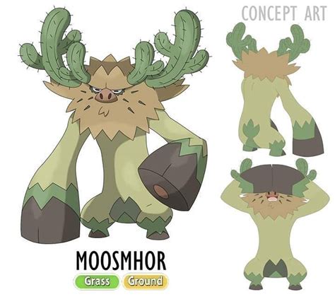 MOOSMHOR Grass/Ground The giant moose Pokémon. Moosmhor is Mootraw's ...