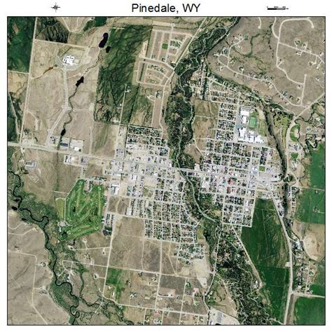 Aerial Photography Map of Pinedale, WY Wyoming