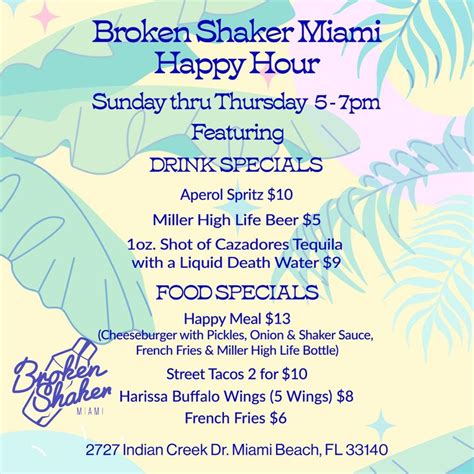 Miami Happenings | The Broken Shaker in the US