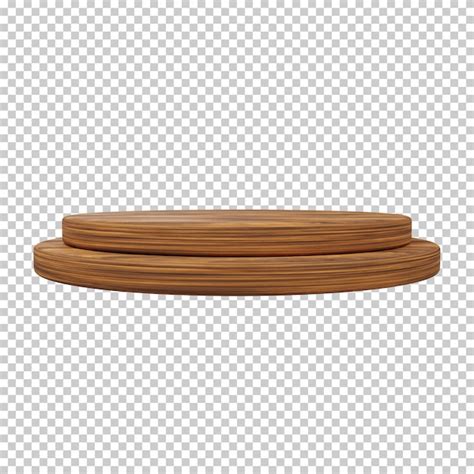 Premium PSD | Realistic wood podium for product display