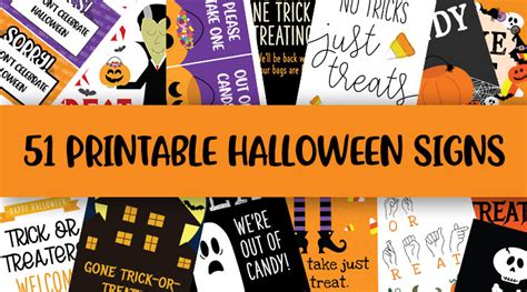 51 Halloween Signs - Free Printables | Printabulls